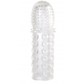 Прозрачная закрытая гелевая насадка - 13,5 см. - Toyfa Basic - в Оренбурге купить с доставкой