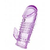 Фиолетовая насадка с коготком и шипами - 13 см. - Toyfa Basic - в Оренбурге купить с доставкой