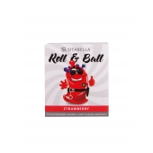 Стимулирующий презерватив-насадка Roll   Ball Strawberry - Sitabella - купить с доставкой в Оренбурге