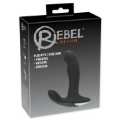 Черный вибромассажер простаты с функцией римминга Plug with Perineum Stimulator - 16,6 см. - Orion - в Оренбурге купить с доставкой