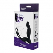 Черный вибромассажер простаты P-PLEASER W ERECTION ENHANCE - Dream Toys - в Оренбурге купить с доставкой