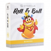 Стимулирующий презерватив-насадка Roll   Ball Banana - Sitabella - купить с доставкой в Оренбурге