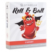 Стимулирующий презерватив-насадка Roll   Ball Cherry - Sitabella - купить с доставкой в Оренбурге