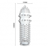 Закрытая прозрачная насадка Crystal sleeve - 14,2 см. - Erowoman-Eroman - в Оренбурге купить с доставкой