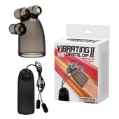 Дымчатая насадка-мастурбатор с вибрацией Vibrating Crystal Cap II - Baile - в Оренбурге купить с доставкой