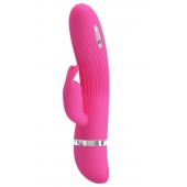 Розовый вибратор Ingram с электростимуляцией - 19,2 см. - Baile - купить с доставкой в Оренбурге