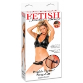Черный податливый страпон Posable Partner Strap-On - 17,8 см. - Pipedream - купить с доставкой в Оренбурге