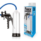 Прозрачная вакуумная помпа Sex Expert с насосом - Sex Expert - в Оренбурге купить с доставкой