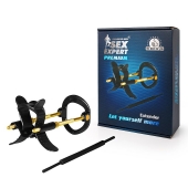 Черно-золотистый экстендер для пениса Sex Expert - Sex Expert - в Оренбурге купить с доставкой