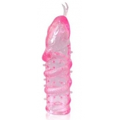 Закрытая рельефная насадка Crystal sleeve snakes в виде змеи с усиками - 14 см. - Erowoman-Eroman - в Оренбурге купить с доставкой