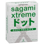 Презервативы Sagami Xtreme SUPER DOTS с точками - 3 шт. - Sagami - купить с доставкой в Оренбурге