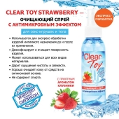 Очищающий спрей для игрушек CLEAR TOY Strawberry - 100 мл. - Биоритм - купить с доставкой в Оренбурге