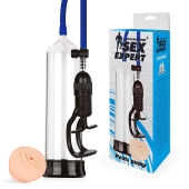 Прозрачная вакуумная помпа с ручным поршнем - Sex Expert - в Оренбурге купить с доставкой