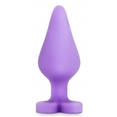 Фиолетовая анальная пробка Naughty Candy Heart Do Me Now - 8,9 см. - Blush Novelties - купить с доставкой в Оренбурге