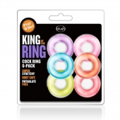 Набор из 6 эрекционных колец King of the Ring - Blush Novelties - в Оренбурге купить с доставкой