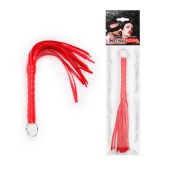 Красная плеть с рукоятью в оплетке - 28 см. - Notabu - купить с доставкой в Оренбурге