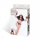 Чёрные манжеты для фиксации на кровати Bondage Bed Strap - Lux Fetish - купить с доставкой в Оренбурге