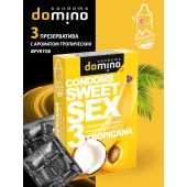 Презервативы для орального секса DOMINO Sweet Sex с ароматом тропических фруктов - 3 шт. - Domino - купить с доставкой в Оренбурге