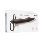 Черная вибронасадка для двойного проникновения Flirtini - 15,9 см. - Lola Games - купить с доставкой в Оренбурге