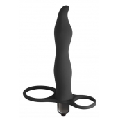 Черная вибронасадка для двойного проникновения Flirtini - 15,9 см. - Lola Games - купить с доставкой в Оренбурге