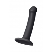 Черный фаллос на присоске Silicone Bendable Dildo S - 17 см. - Strap-on-me - купить с доставкой в Оренбурге