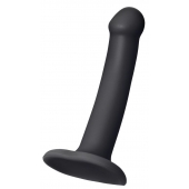 Черный фаллос на присоске Silicone Bendable Dildo S - 17 см. - Strap-on-me - купить с доставкой в Оренбурге
