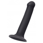 Черный фаллос на присоске Silicone Bendable Dildo M - 18 см. - Strap-on-me - купить с доставкой в Оренбурге
