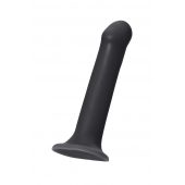 Черный фаллос на присоске Silicone Bendable Dildo L - 19 см. - Strap-on-me - купить с доставкой в Оренбурге