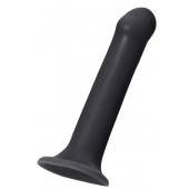 Черный фаллос на присоске Silicone Bendable Dildo L - 19 см. - Strap-on-me - купить с доставкой в Оренбурге