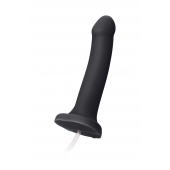 Черный фаллос с имитацией эякуляции Silicon Cum Dildo L - 19,6 см. - Strap-on-me - купить с доставкой в Оренбурге