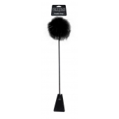 Черный стек Feather Crop с пуховкой на конце - 53,3 см. - Pipedream - купить с доставкой в Оренбурге