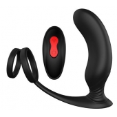Черный массажер простаты REMOTE P-PLEASER - Dream Toys - в Оренбурге купить с доставкой