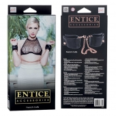 Черные мягкие наручники Entice French Cuffs с цепью - California Exotic Novelties - купить с доставкой в Оренбурге