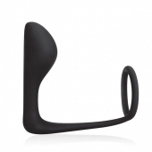 Стимулятор простаты с фиксацией эрекционным кольцом Prostate Gear - BlueLine - в Оренбурге купить с доставкой