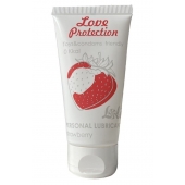 Лубрикант на водной основе с ароматом малины Love Protection Strawberry - 50 мл. - Lola Games - купить с доставкой в Оренбурге