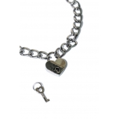 Серебристый ошейник Embrace с ключиком - Lola Games - купить с доставкой в Оренбурге