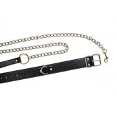 Черный ошейник с поводком Wild - Lola Games - купить с доставкой в Оренбурге