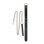 Черный ошейник с поводком Wild - Lola Games - купить с доставкой в Оренбурге