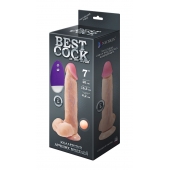 Телесный вибромассажёр-реалистик BEST COCK 7  - 20 см. - LOVETOY (А-Полимер)