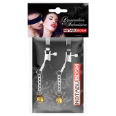 Оригинальные зажимы на соски с желтыми шариками - Notabu - купить с доставкой в Оренбурге