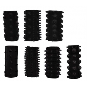 Набор из 7 черных насадок PENIS SLEEVES SET - Dream Toys - в Оренбурге купить с доставкой