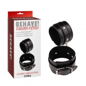 Черные оковы Classic Ankle Cuffs - Chisa - купить с доставкой в Оренбурге