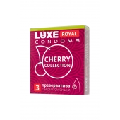 Презервативы с ароматом вишни LUXE Royal Cherry Collection - 3 шт. - Luxe - купить с доставкой в Оренбурге