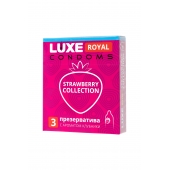 Презервативы с ароматом клубники LUXE Royal Strawberry Collection - 3 шт. - Luxe - купить с доставкой в Оренбурге