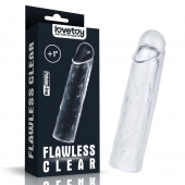 Прозрачная насадка-удлинитель Flawless Clear Penis Sleeve Add 1 - 15,5 см. - Lovetoy - в Оренбурге купить с доставкой