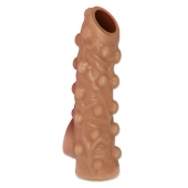 Телесная насадка с бугорками и открытой головкой Nude Sleeve M - 12 см. - KOKOS - в Оренбурге купить с доставкой