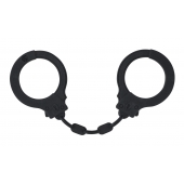 Черные силиконовые наручники Suppression - Lola Games - купить с доставкой в Оренбурге
