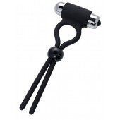 Черное эрекционное лассо Ect с виброэлементом - A-toys - в Оренбурге купить с доставкой