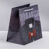 Ламинированный квадратный пакет «Мужской стиль» - 14 х 14 х 9 см. - Сима-Ленд - купить с доставкой в Оренбурге