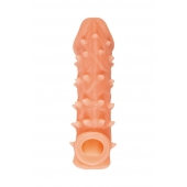 Телесная закрытая насадка с пупырышками Cock Sleeve Size L - 17,6 см. - KOKOS - в Оренбурге купить с доставкой